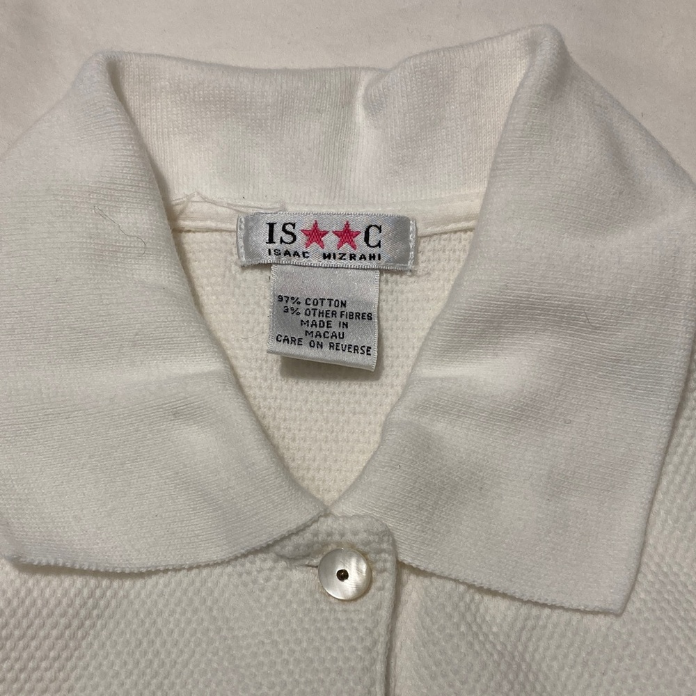 Isaac Mizrahi Vintage cotton knit cropped  Tback sleeveless top